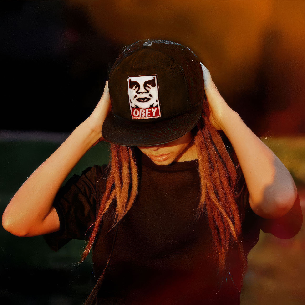 Фирменная кепка бейсболка OBEY Black Andre the Giant logo