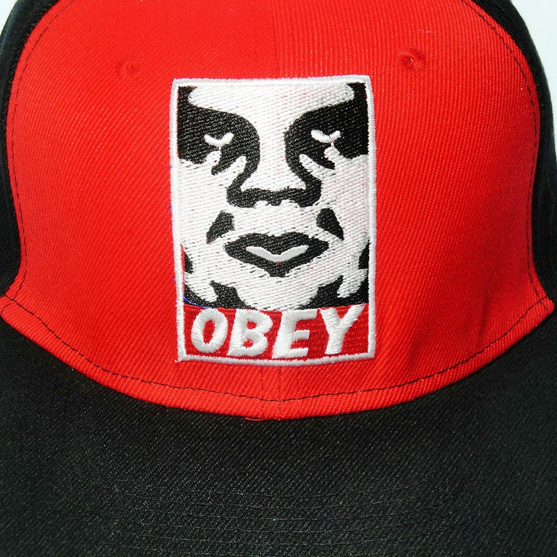 Фирменная кепка бейсболка OBEY Black and Red Andre Giant