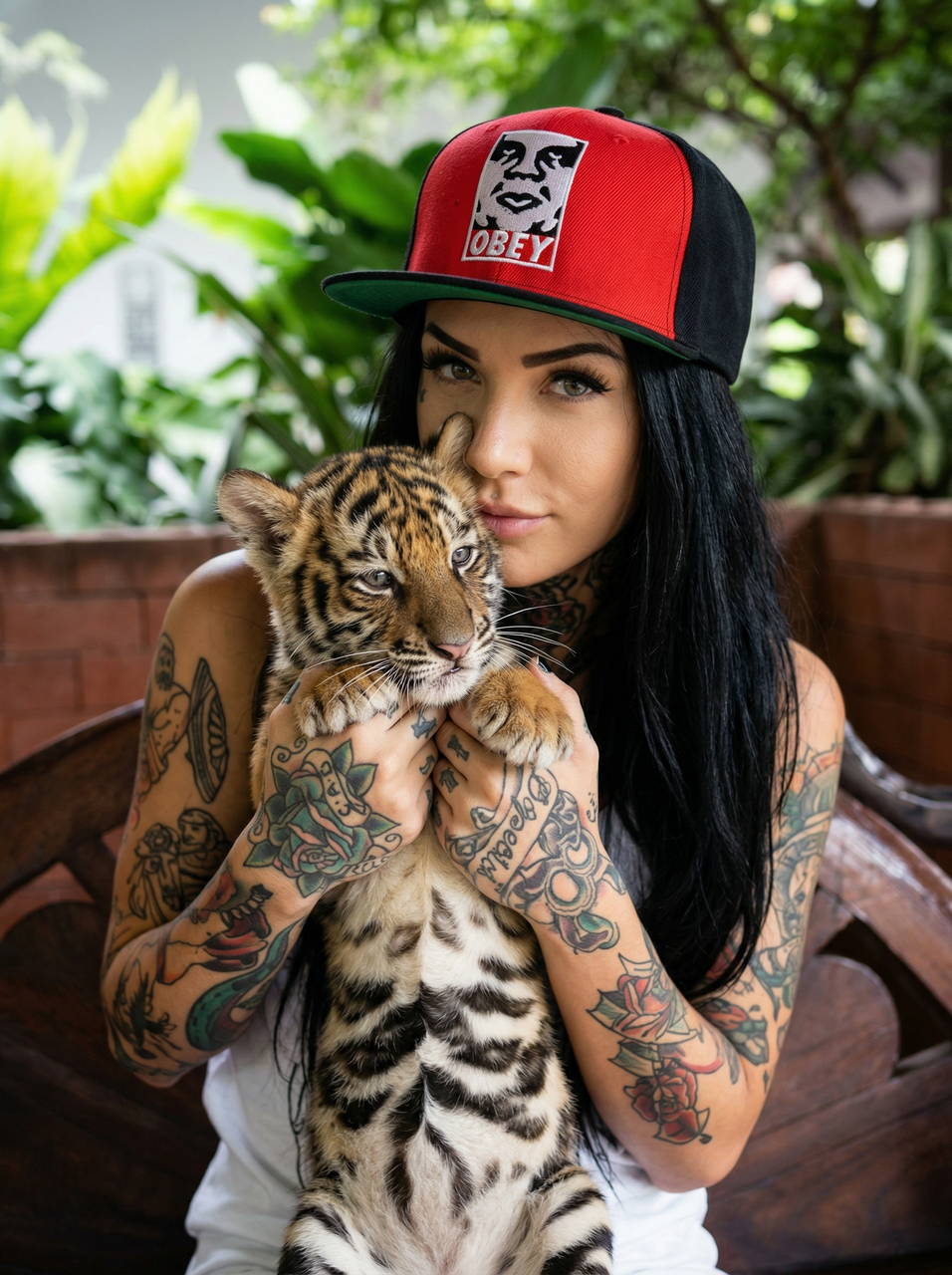 Фирменная кепка бейсболка OBEY Black and Red Andre Giant