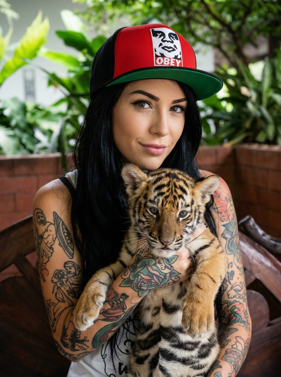 Фирменная кепка бейсболка OBEY Black and Red Andre Giant