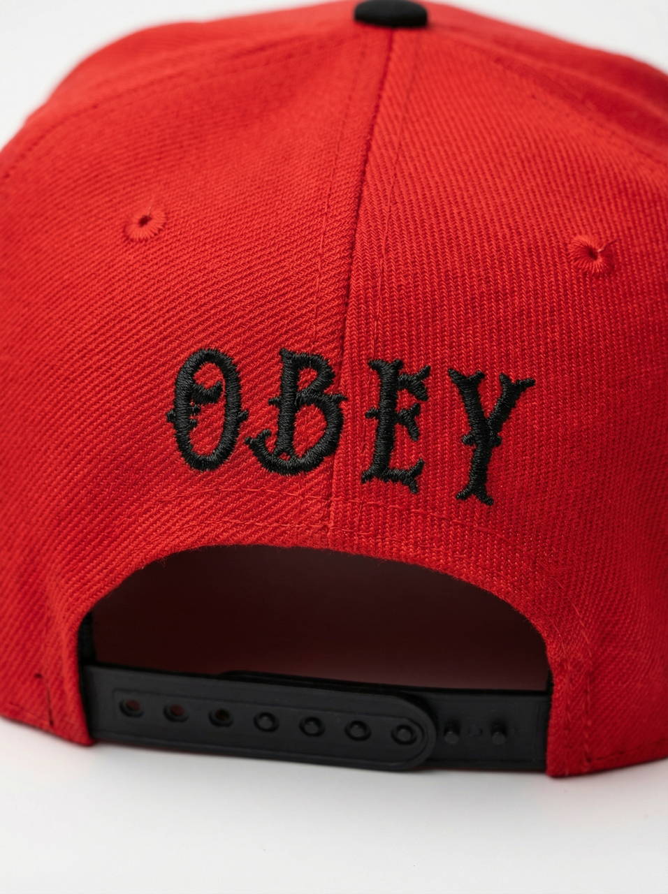 Винтажная фирменная кепка бейсболка OBEY Red Black logo like O