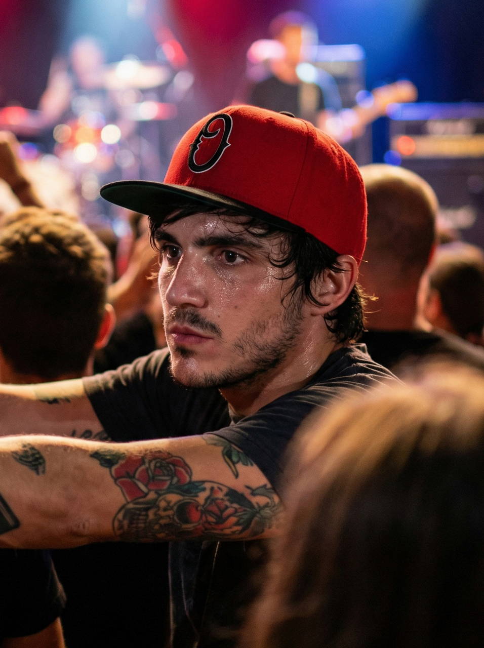 Винтажная фирменная кепка бейсболка OBEY Red Black logo like O