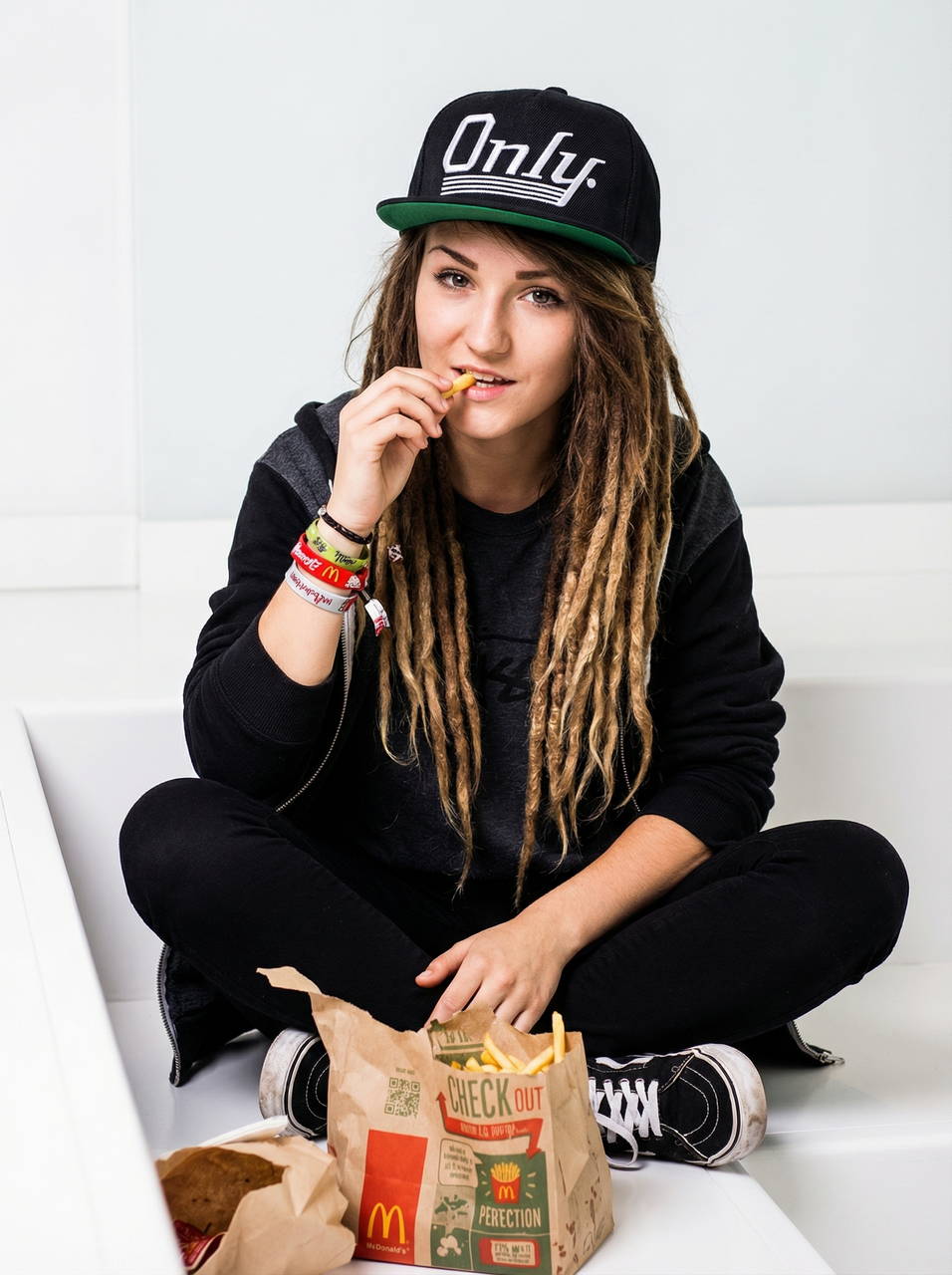 Винтажная фирменная кепка бейсболка ONLY All Black 97