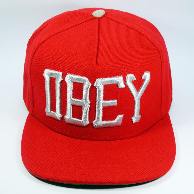 Фирменная кепка бейсболка OBEY Red logo white font