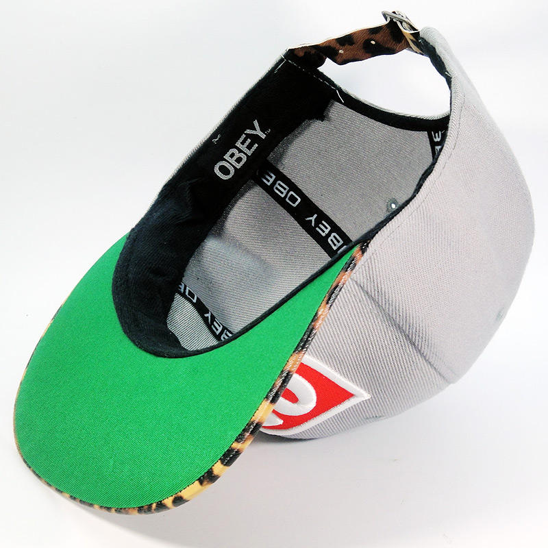 Кепка бейсболка OBEY Gray Leopard bossy logo