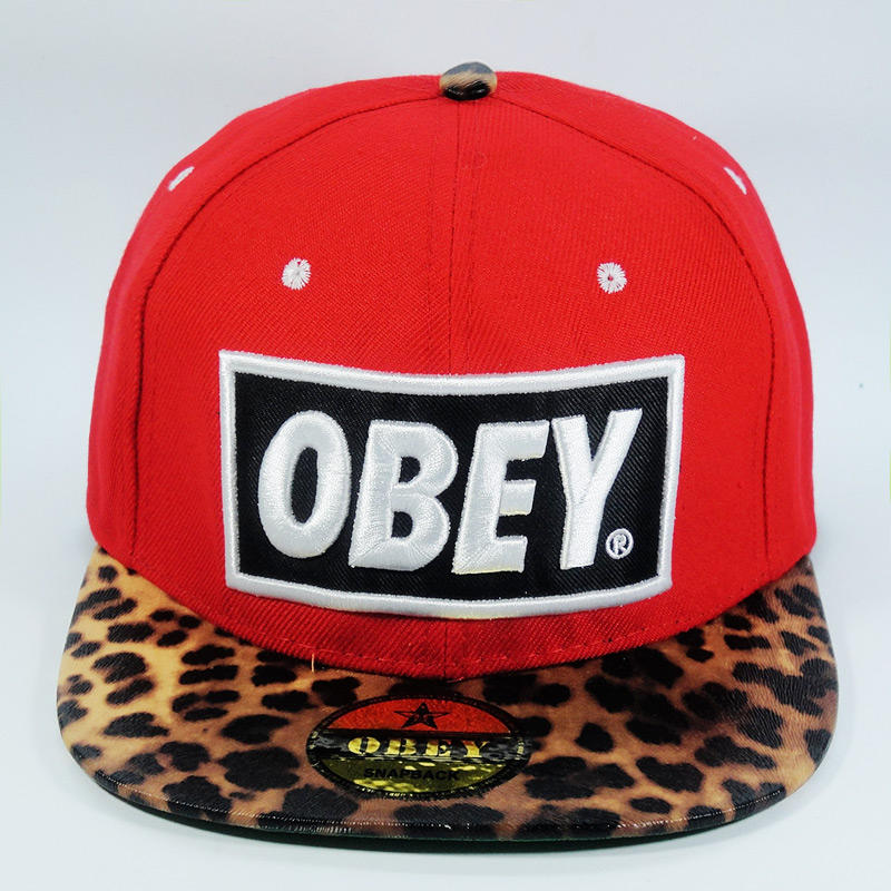 Кепка бейсболка OBEY Red Leopard bossy logo