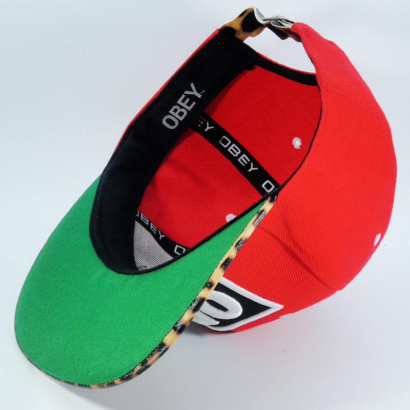 Кепка бейсболка OBEY Red Leopard bossy logo