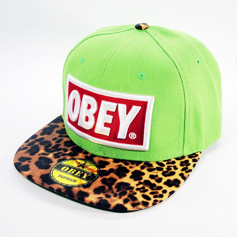 Кепка бейсболка OBEY Green Leopard bossy logo