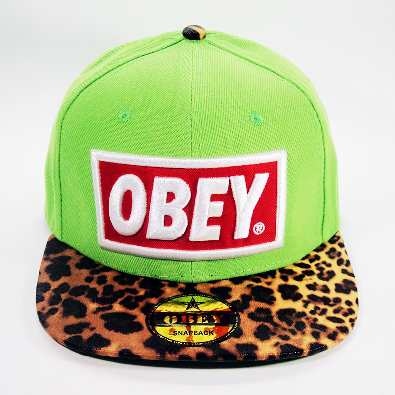 Кепка бейсболка OBEY Green Leopard bossy logo