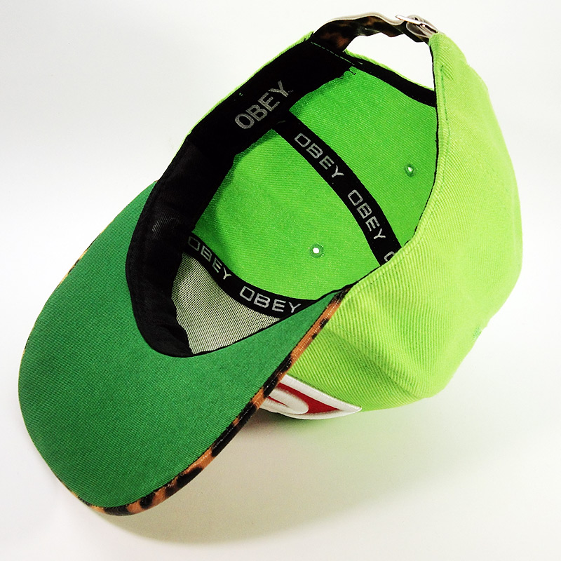 Кепка бейсболка OBEY Green Leopard bossy logo