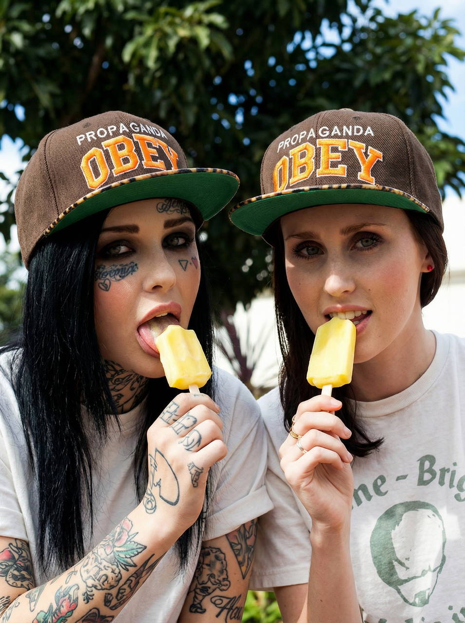 Кепка бейсболка OBEY Brown leopard orange logo Propaganda team