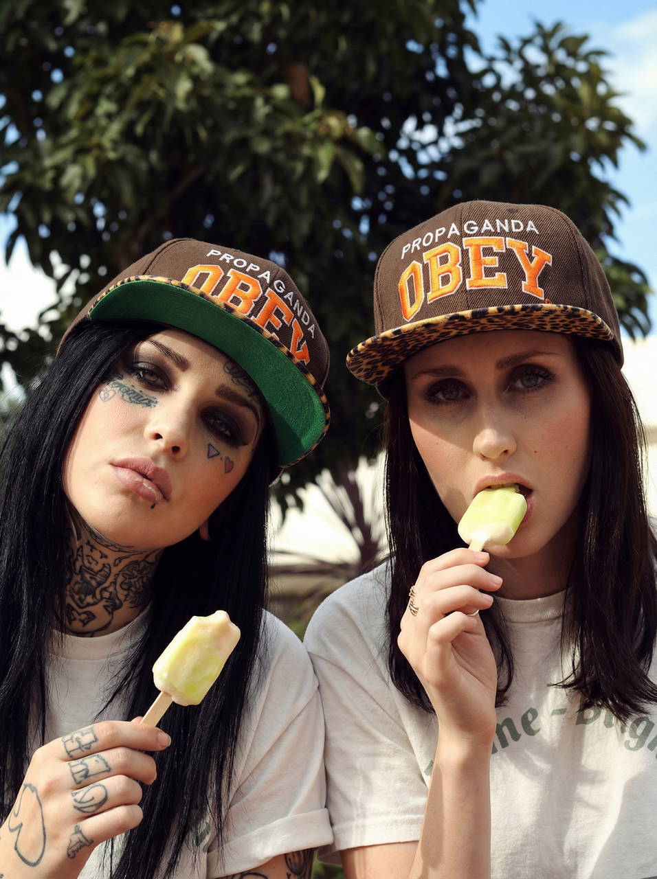 Кепка бейсболка OBEY Brown leopard orange logo Propaganda team