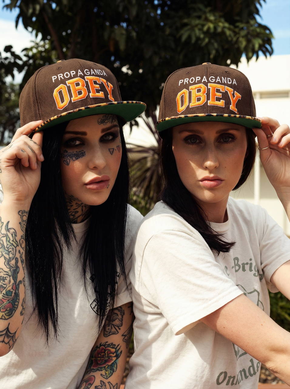 Кепка бейсболка OBEY Brown leopard orange logo Propaganda team