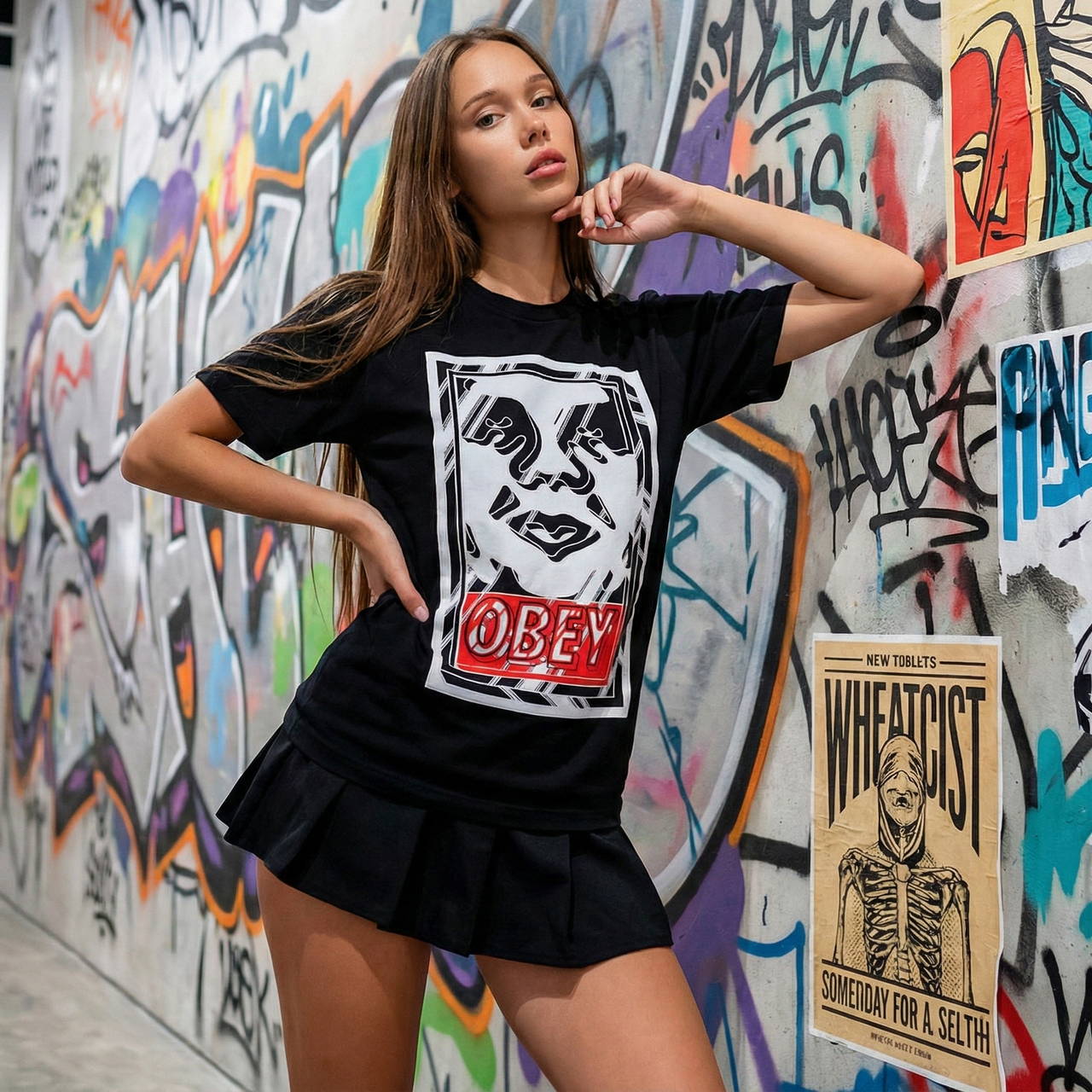 Винтажная фирменная футболка OBEY Super Rare Logo