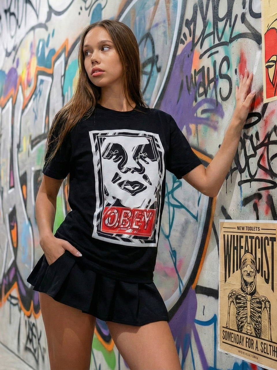 Винтажная фирменная футболка OBEY Super Rare Logo