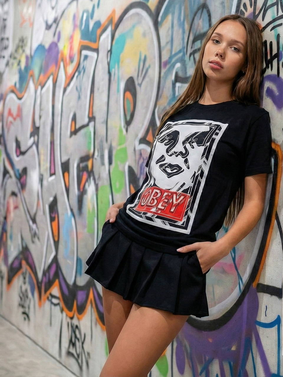 Винтажная фирменная футболка OBEY Super Rare Logo