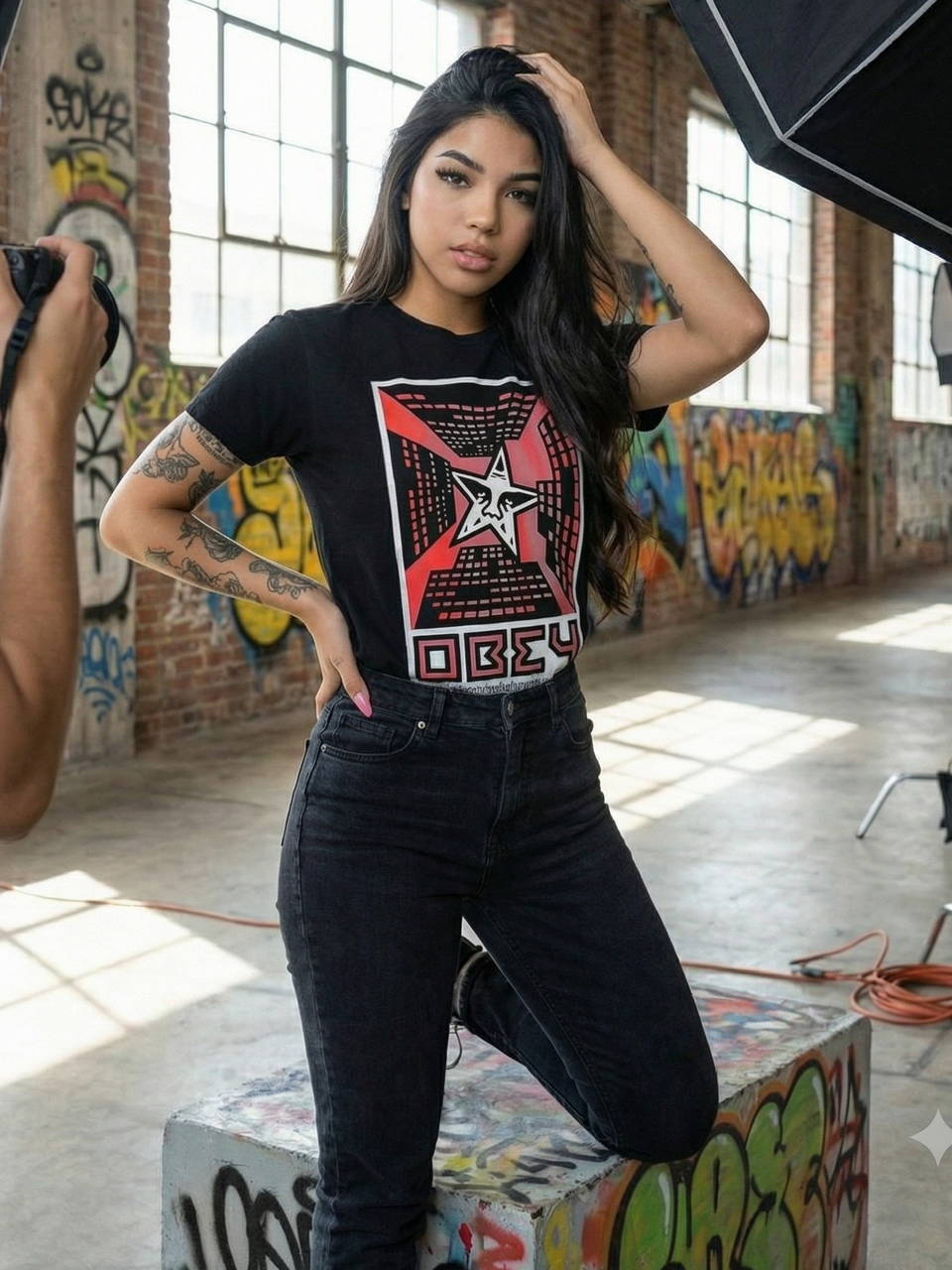 Винтажная фирменная футболка OBEY Andre the Giant Stats City tee