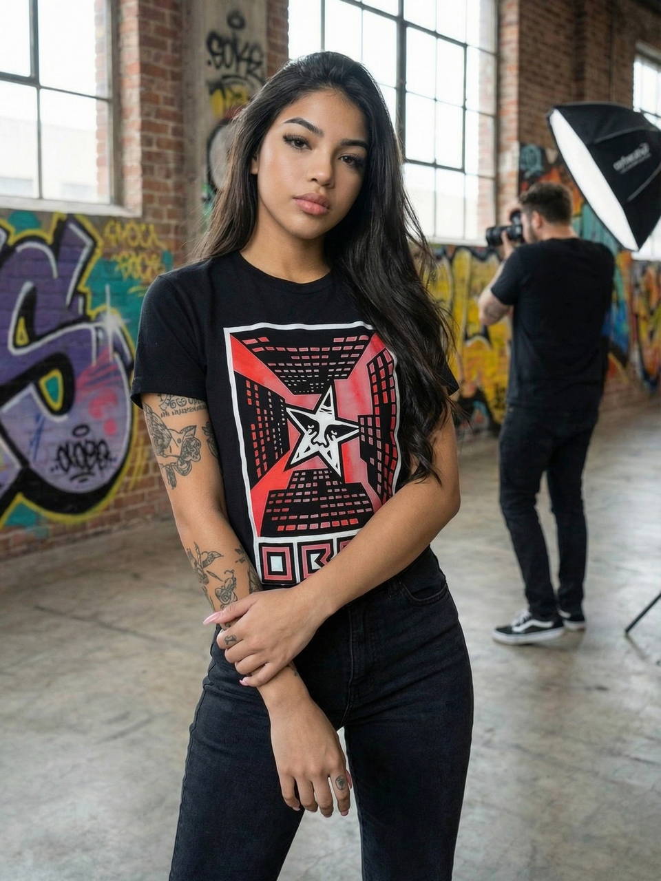 Винтажная фирменная футболка OBEY Andre the Giant Stats City tee