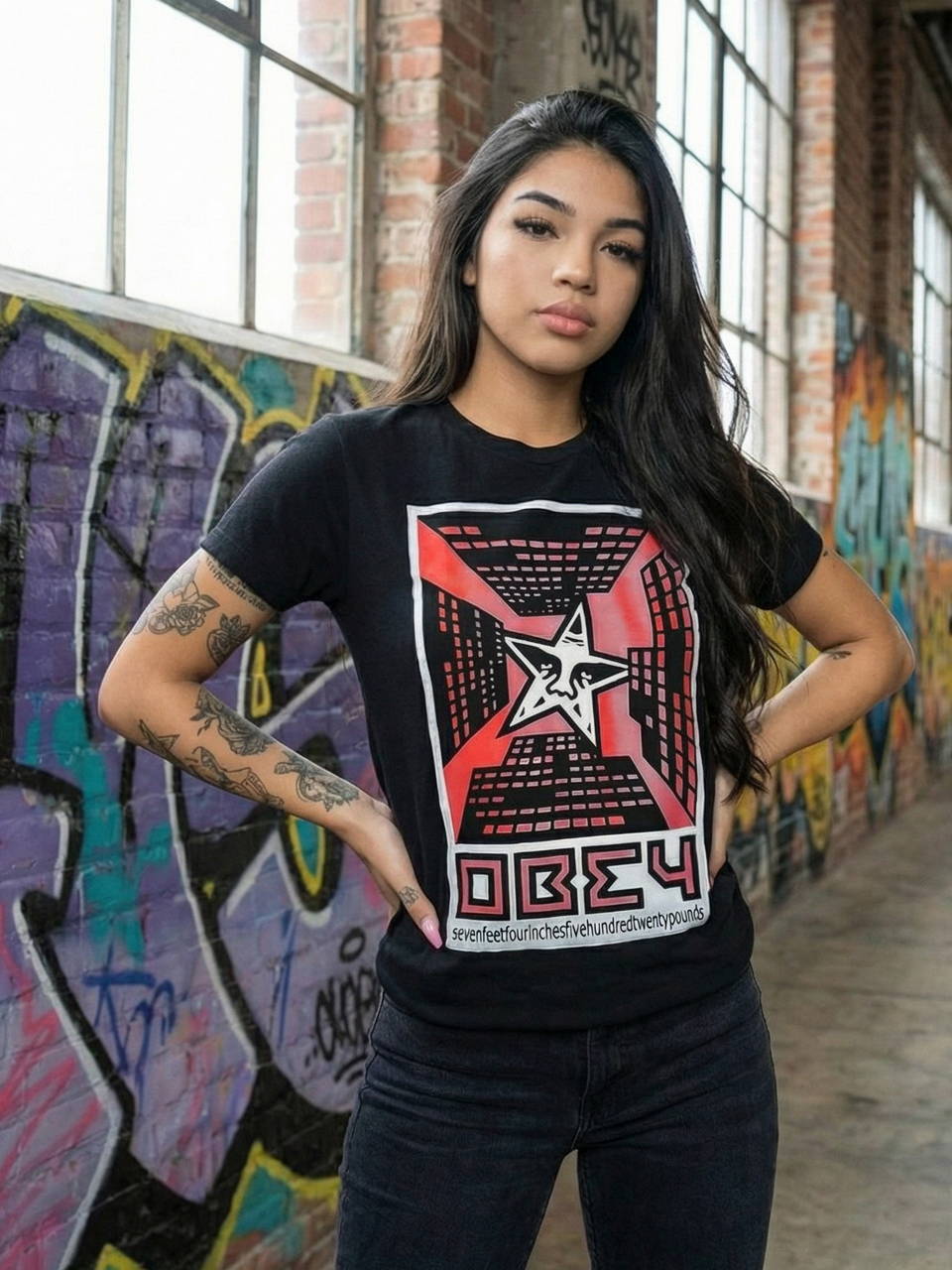 Винтажная фирменная футболка OBEY Andre the Giant Stats City tee