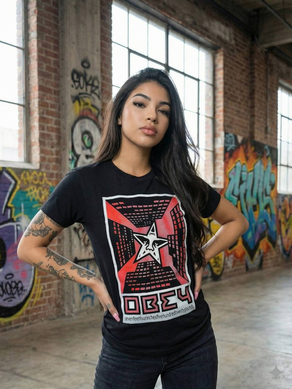 Винтажная фирменная футболка OBEY Andre the Giant Stats City tee