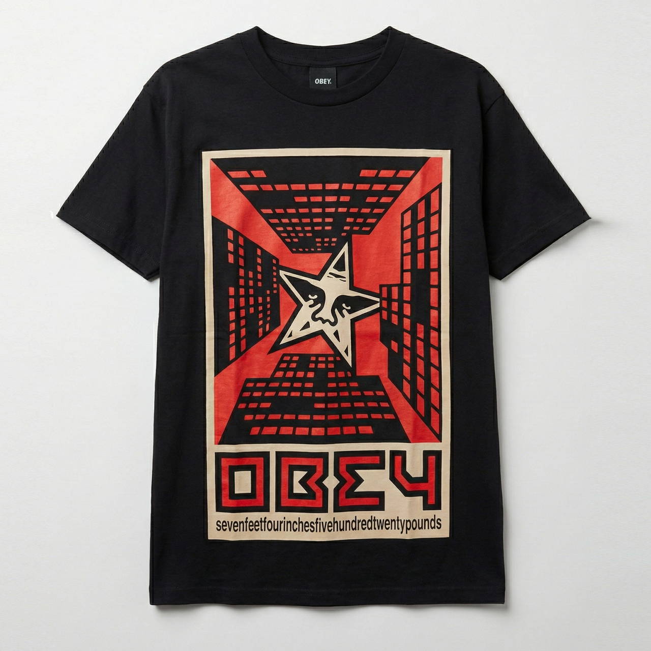 Винтажная фирменная футболка OBEY Andre the Giant Stats City tee