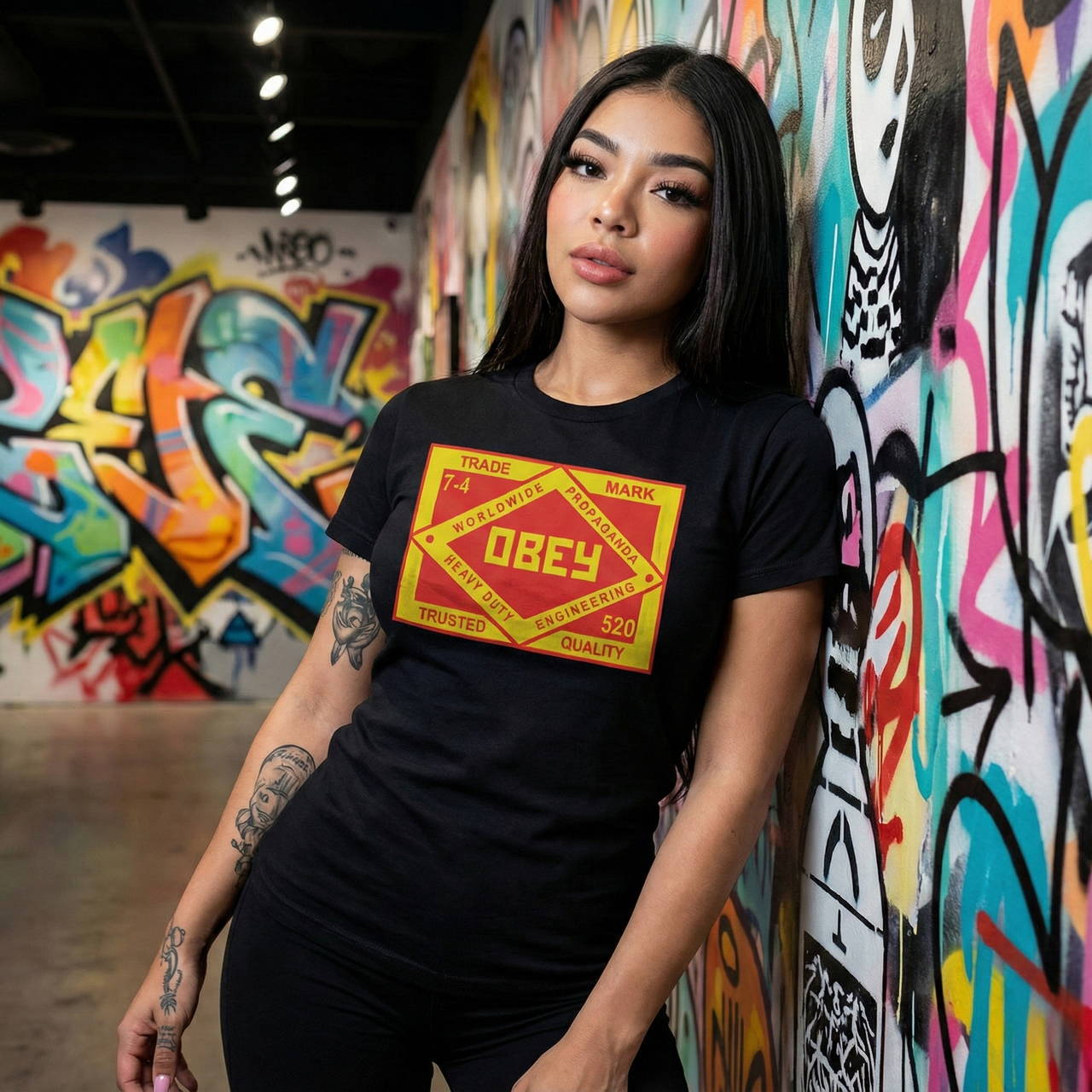 Винтажная фирменная футболка OBEY Trade mark trusted quality