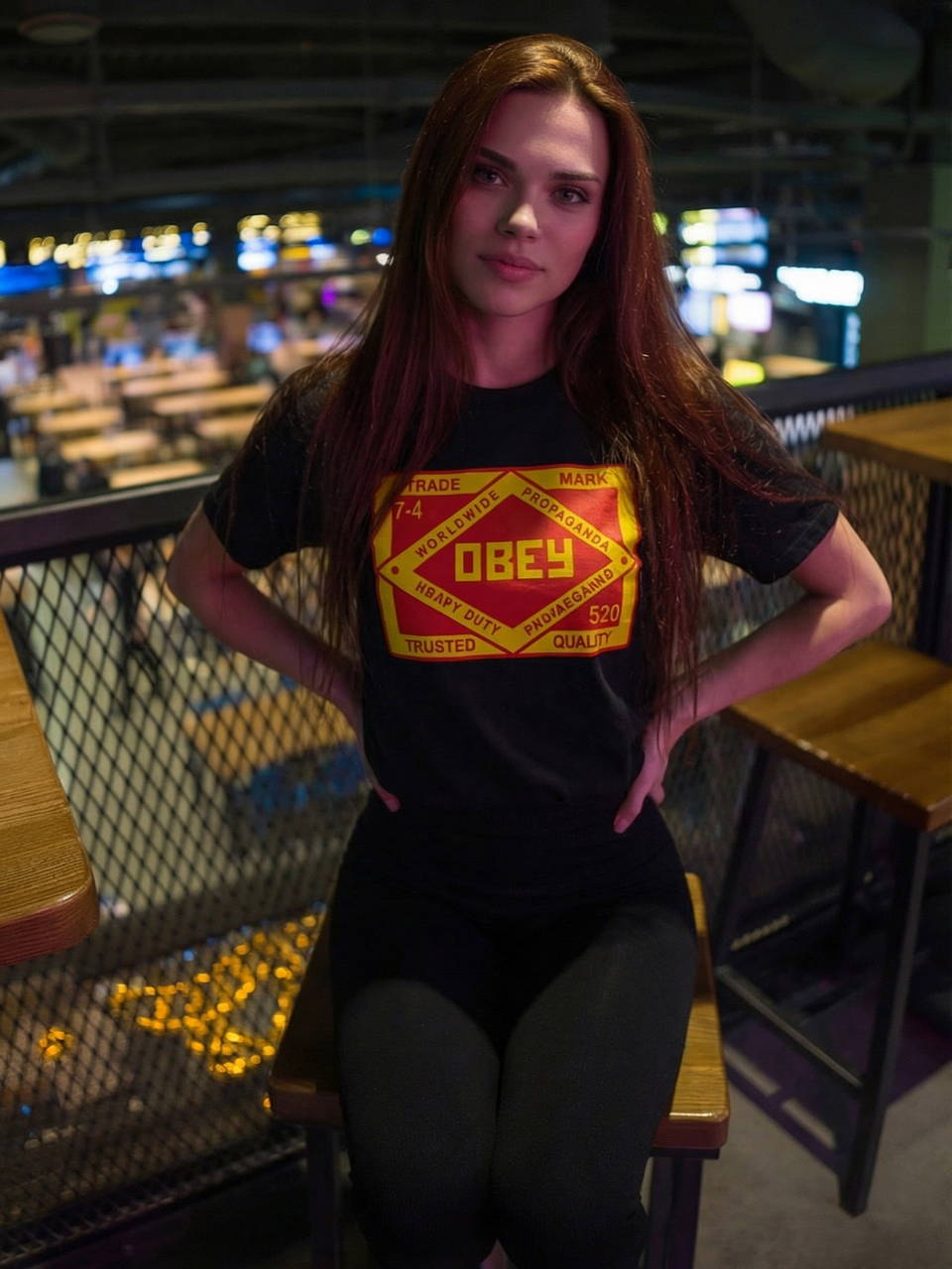 Винтажная фирменная футболка OBEY Trade mark trusted quality