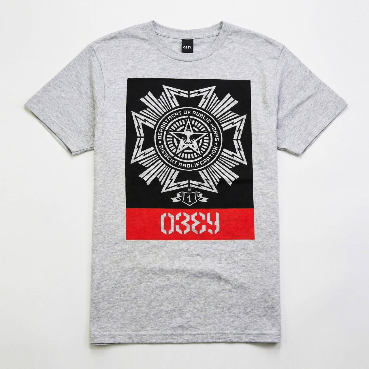 Винтажная фирменная футболка OBEY Shepard Fairey Public Works Medal 2004