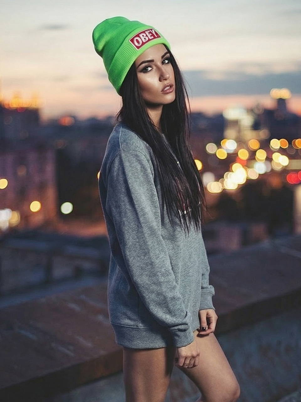 Шапка OBEY салатовая