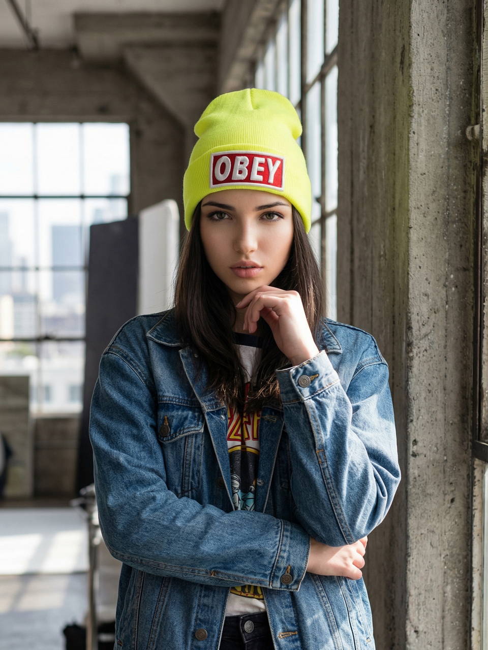 Шапка OBEY желтая