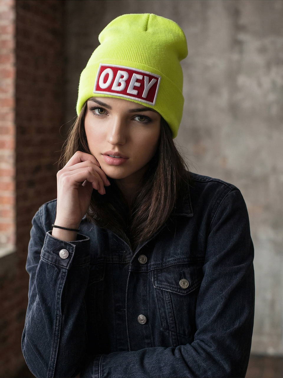 Шапка OBEY желтая