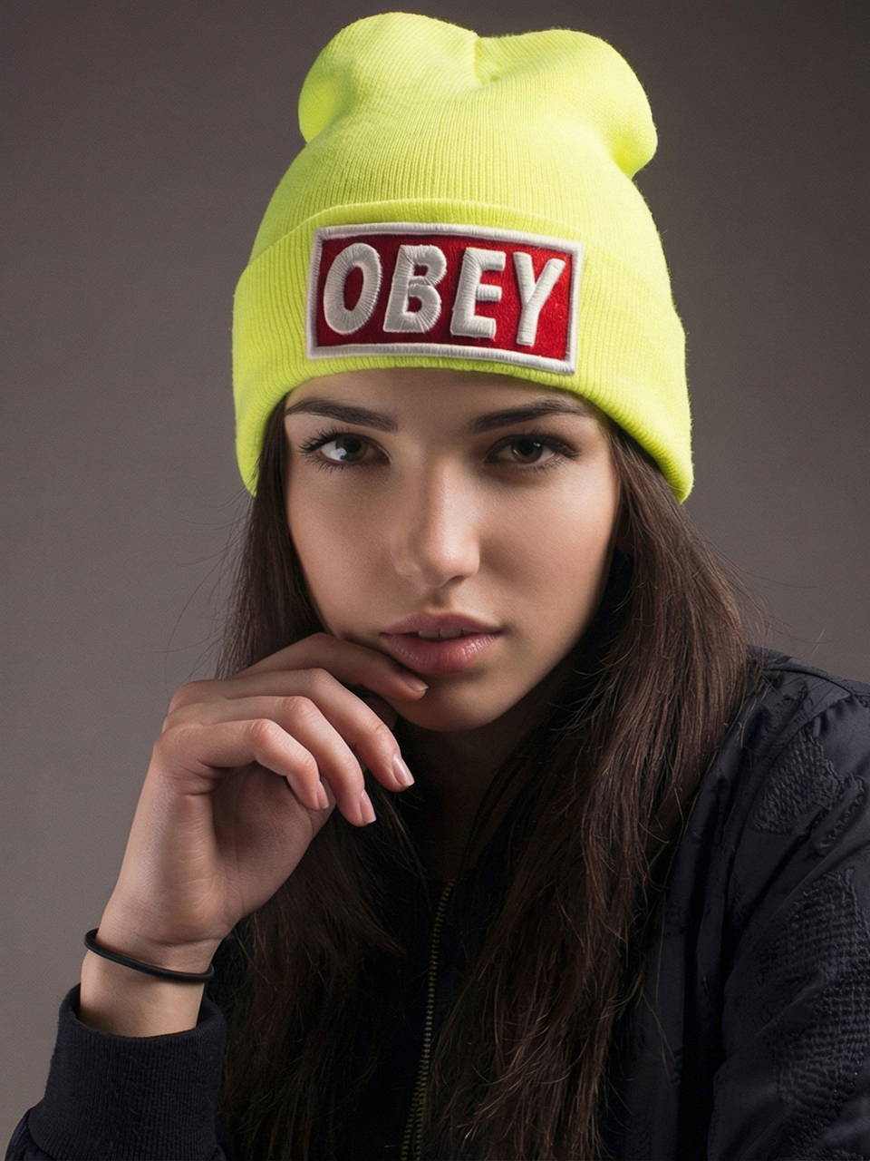 Шапка OBEY желтая