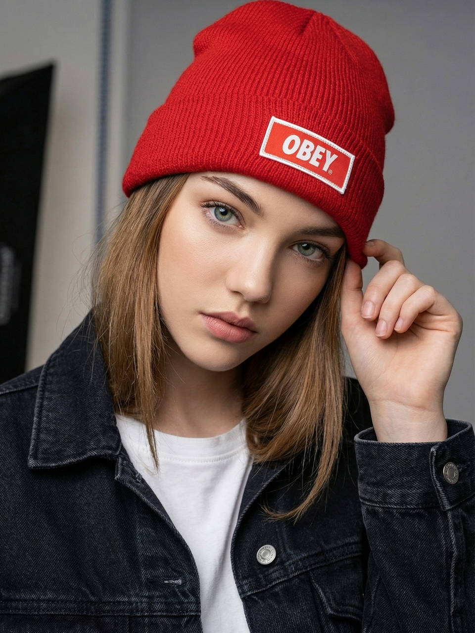 Шапка OBEY Urban красная