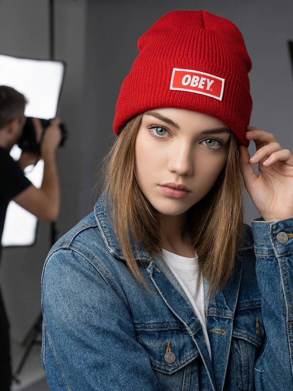 Шапка OBEY Urban красная