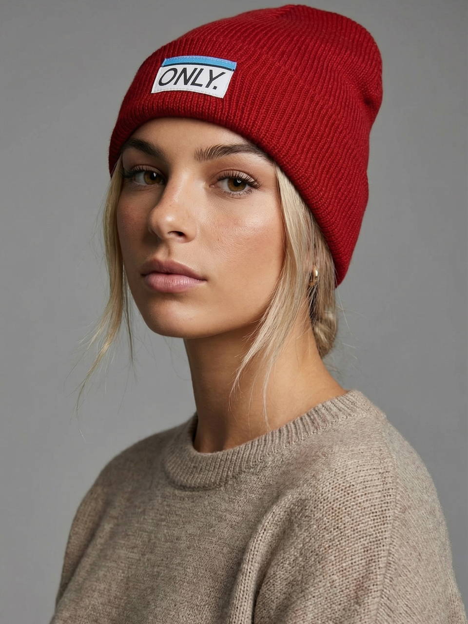 Шапка ONLY New York бордовая