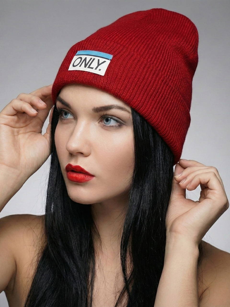 Шапка ONLY New York бордовая