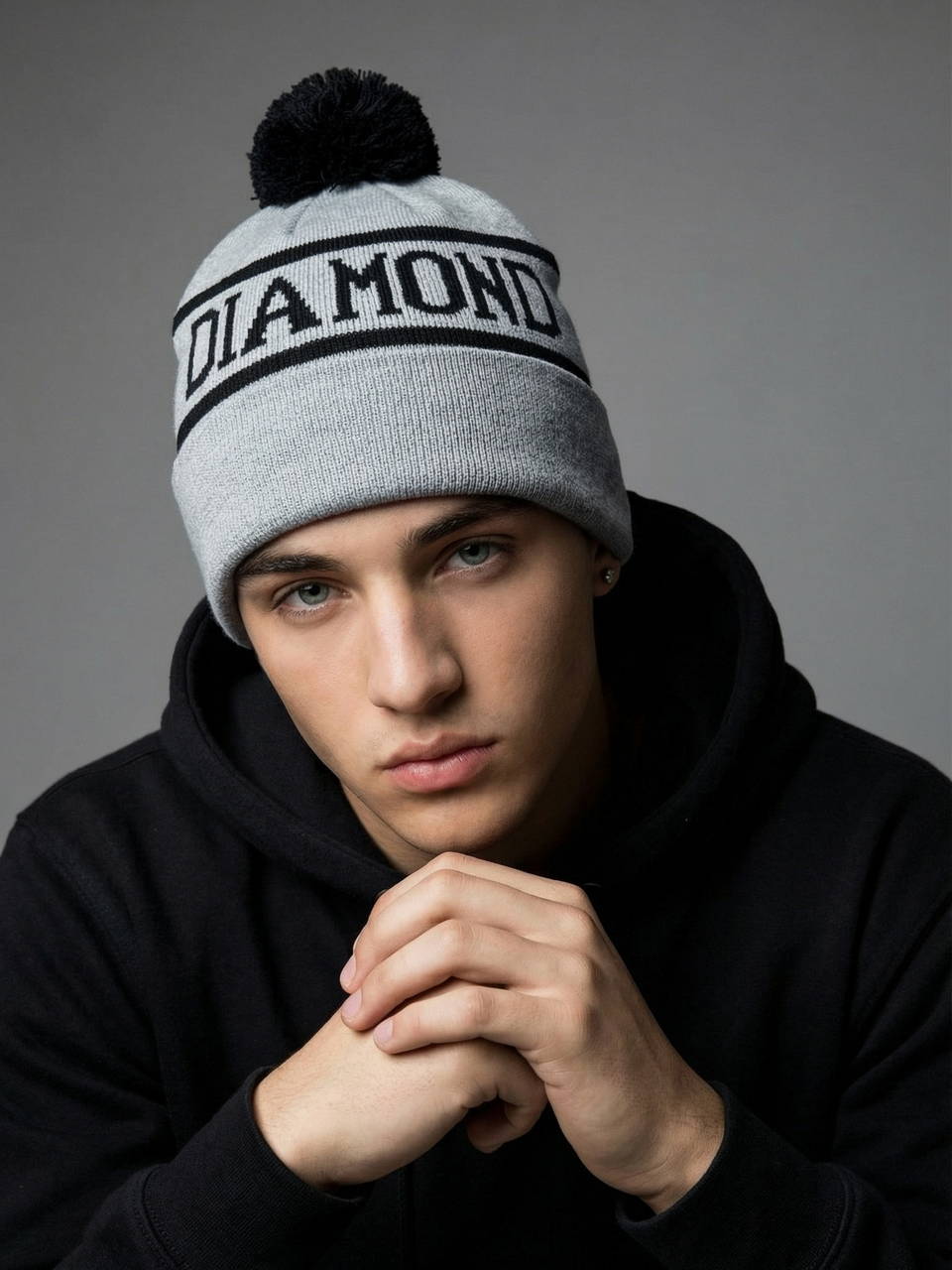 Шапка Diamond Supply Co серая