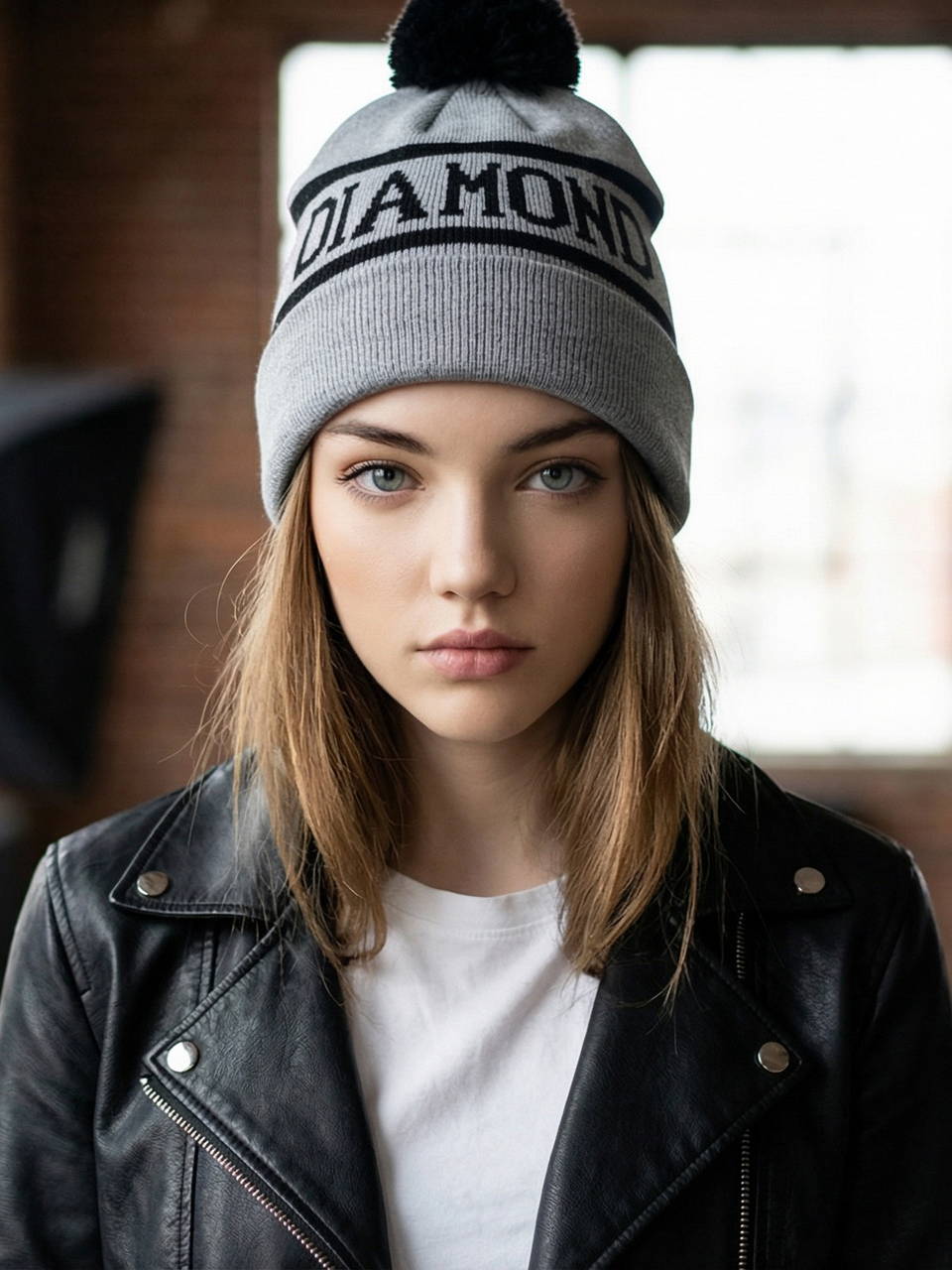 Шапка Diamond Supply Co серая