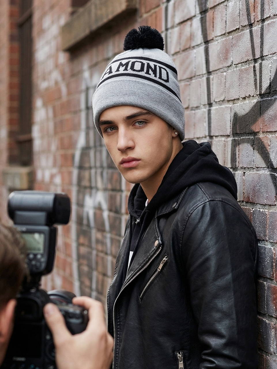 Шапка Diamond Supply Co серая