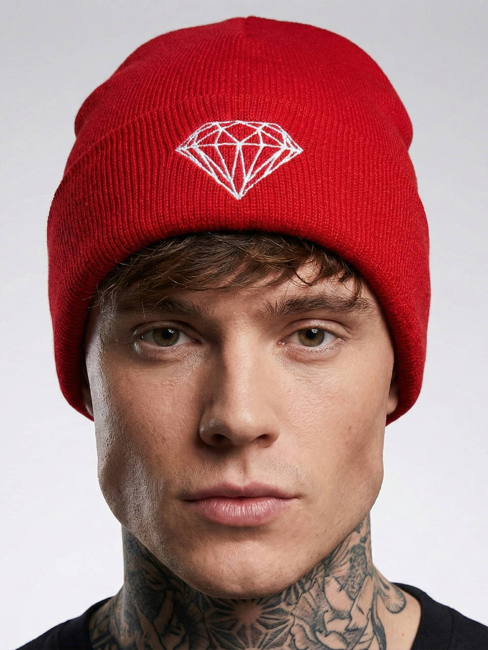 Шапка Diamond Supply Co красная