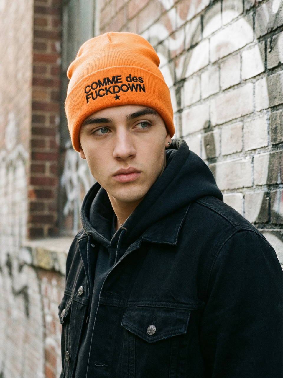 Шапка Comme des Fuckdown оранжевая