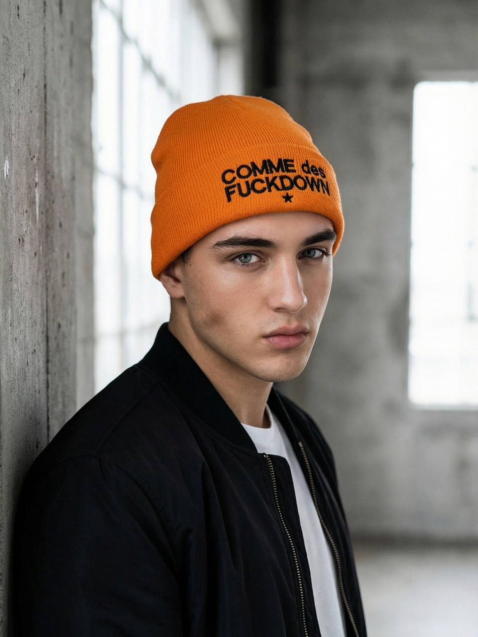 Шапка Comme des Fuckdown оранжевая