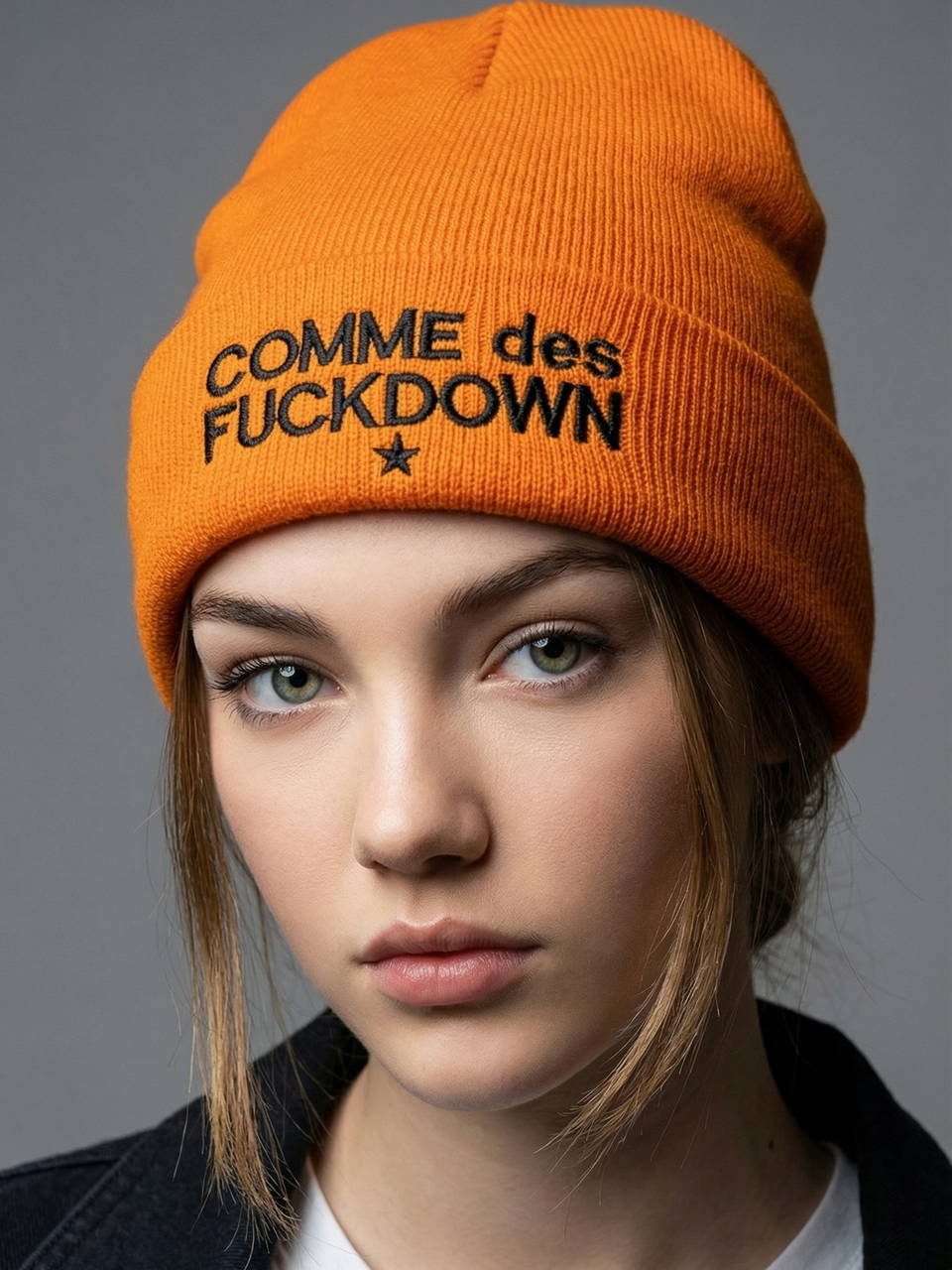 Шапка Comme des Fuckdown оранжевая