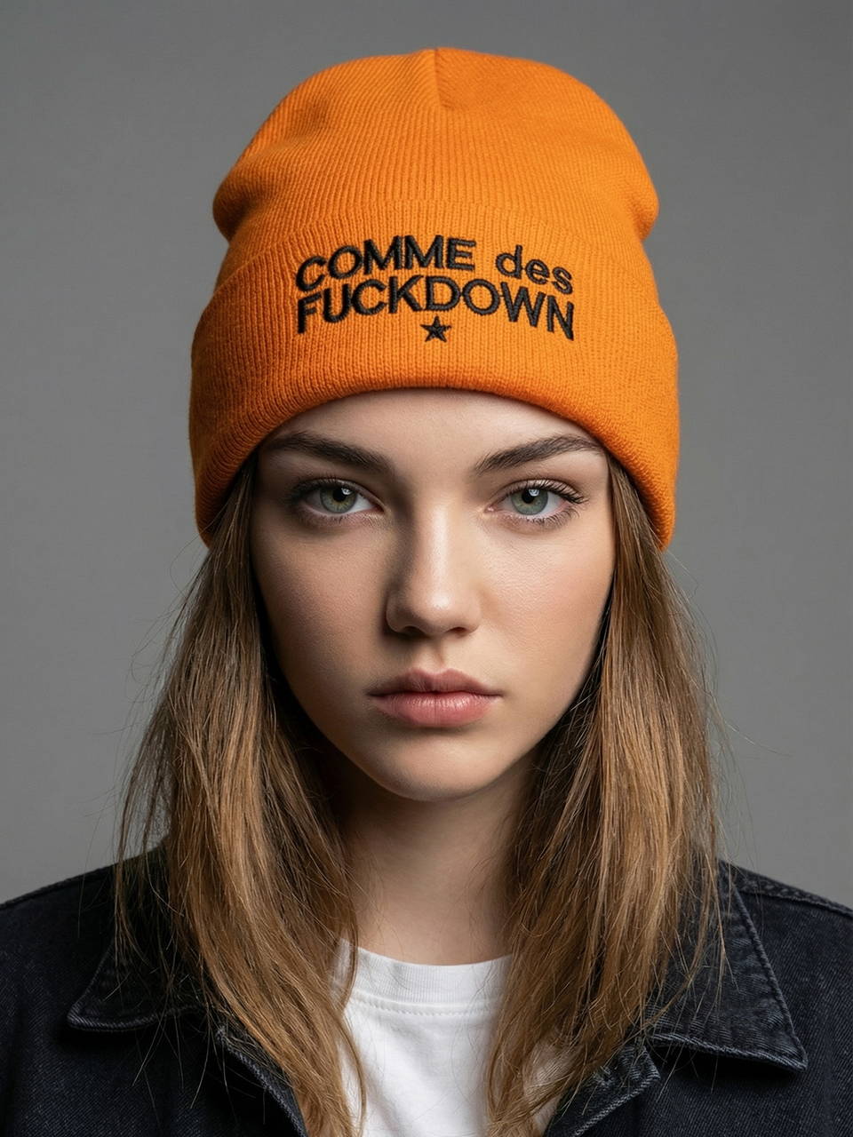 Шапка Comme des Fuckdown оранжевая