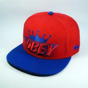 Фирменная кепка бейсболка OBEY Red and blue Big King logo