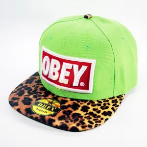 Кепка бейсболка OBEY Green Leopard bossy logo